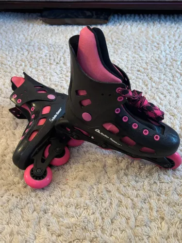 Patins Roller Runner Preto/Rosa