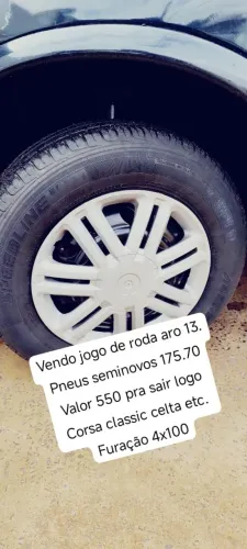 Jogo de roda aro 13 GM. Corsa celta
