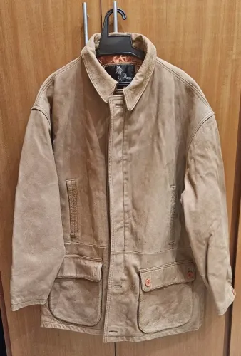 Jaqueta de couro masculina