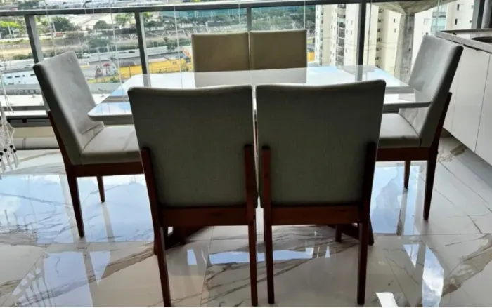 mesa de jantar retangular 6 lugares