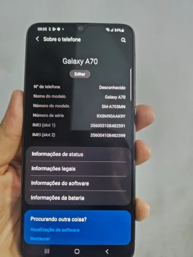 Vendo A70 tela grande de 6,7 polegadas e bateria de longa
