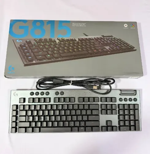 Teclado Gamer Logitech G815 RGB Mecânico com Fio - Usado