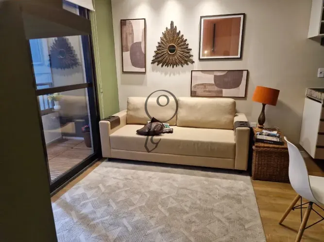 Apartamento mobiliado, 45 m², 1 dormitório e 1 vaga de moto para locação, Centro, São Paul