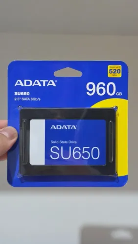 SSD 960GB SATA 3 3D NAND Adata SU650 Lacrado com 3 anos de garantia