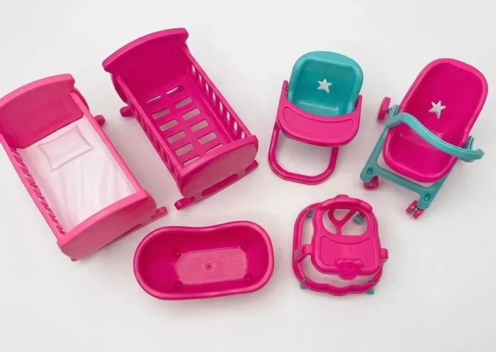 kit 7 peças acessórios para bonecas