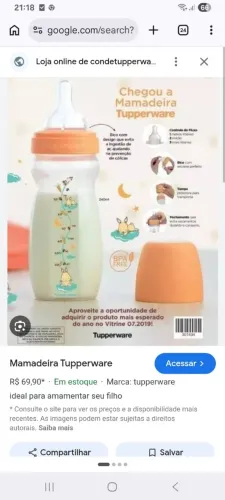 Mamadeira Tupperware