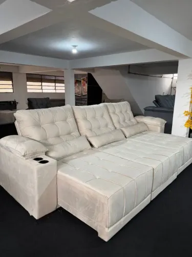 Sofá Retrátil Reclinável 2.90cm com porta