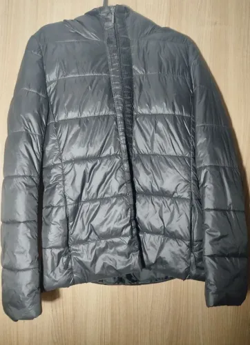 Jaqueta de Frio Masculina Cinza com Zíper
