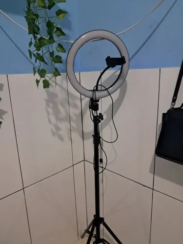 Ring Light com tripé + suporte para celular