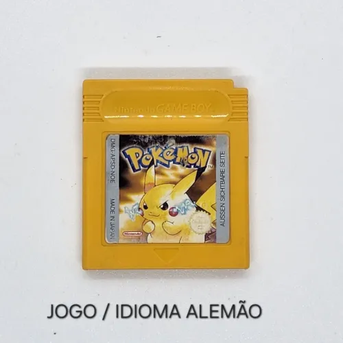 pokemon amarelho yellow gaemboy color , salvando , jogo idioma alemão