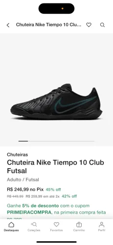 Chuteira futsal Nike tyempo original 41