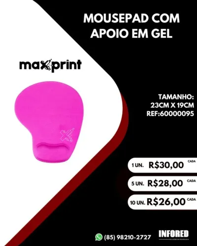 Mousepads com apoio em gel