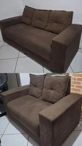 Vendo conjunto de sofás de 2 e 3 lugares!