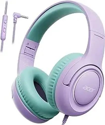 cer Fones de ouvido infantis para escola, limitador de 85 a 94 dB, conector de 3,5 mm, com