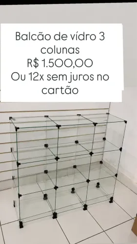 BALCÃO DE VÍDRO