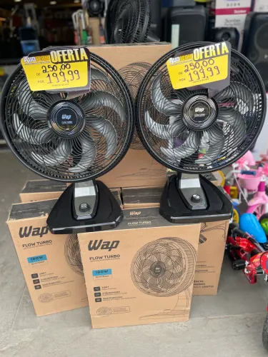 VENTILADOR WAP COM 8 PALHETAS E COM 180w DE POTÊNCIA ?