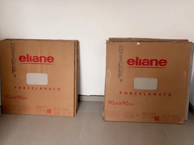 Porcelanato Cimentício Acetinado Interno Borda Reta 90X90cm Metropole Cinza ELIANE 