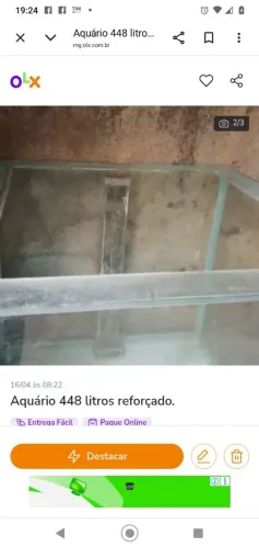 Aquário 448 litros quadradão