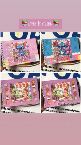Livros de Colorir Bobbie Goods e Stitch 