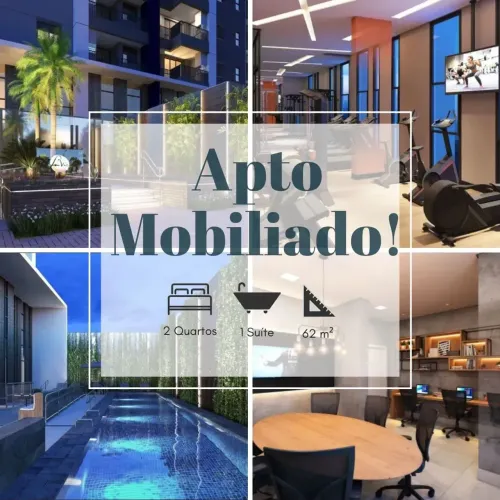 Apartamento 2 quartos suite mobiliado ar condicionado