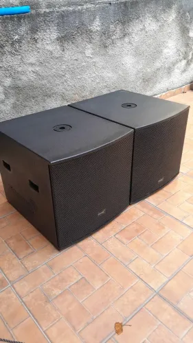 Par Subwoofer 18" Oversound Ativo + Passivo Thunder Light
