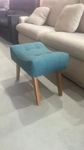 PUFF CANOA PÉS PALITO (CINZA, TERRACOTA E AZUL TIFANE)
