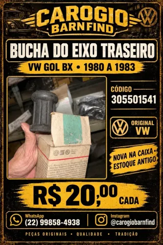 Bucha Eixo Traseiro Gol Bx 80 a 83 Original Vw Nova Na Caixa Estoque Antigo