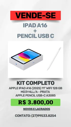 Apple iPad A16 128gb Wifi 2025 A3354 Md3y4ll + Apple Pencil