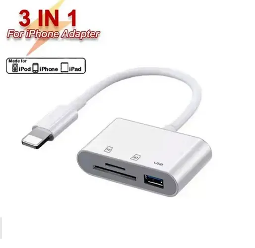 Adaptador iPhone 3-em-1