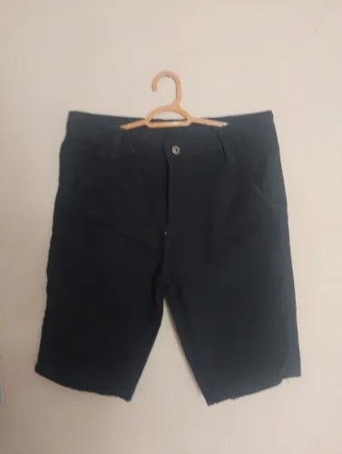 Calção corte social masculino preto. Tamanho M.