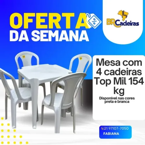 Mesa e cadeira para area externa 