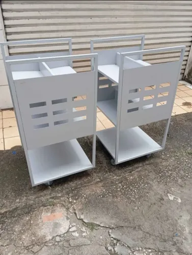 Carrinho organizador de aço