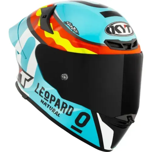 Capacete KYT TT Revo Leopard Spaniard - Azul