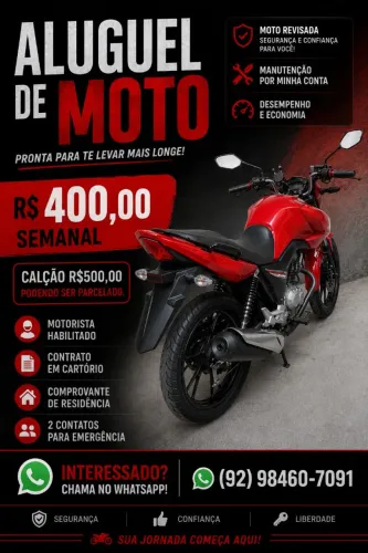 Alugo Moto para renda extra ou lazer