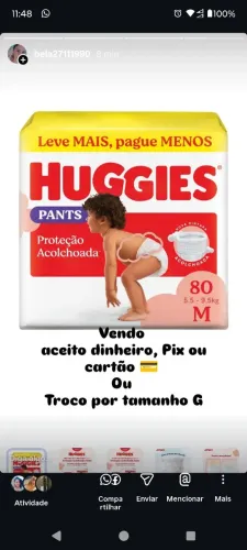 Vendo 80,00 ou troco por tamanho G ou xg