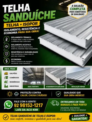 TELHAS SANDUICHES EM PROMOCAO IMPERDIVEL