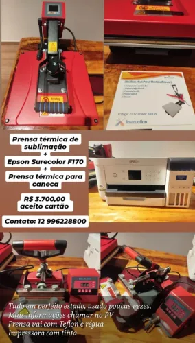Prensa térmica de sublimação