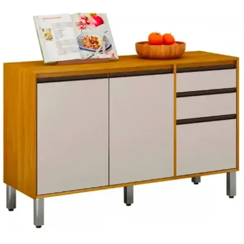 Balcão Eduarda 3 Portas 2 Gavetas para Cozinha Chf
