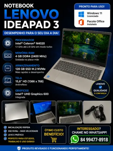 Notebook Lenovo Ideapad 3