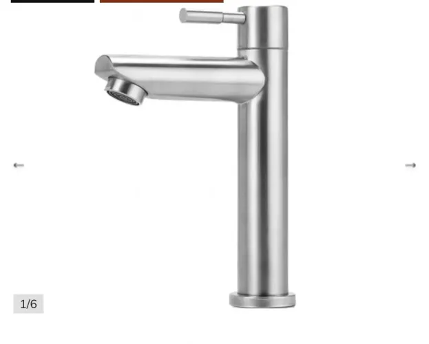 Torneira de banheiro aço inox escovado 