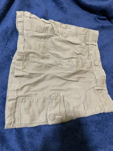 Saia jeans verde musgo