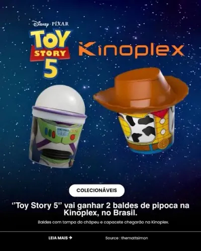 Balde Pipoca Toy Story 5 Kinoplex 1 und