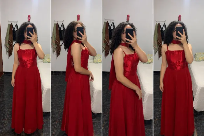 Vestido vermelho de festa