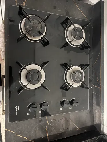 Cooktop Fischer 4 Bocas Vidro Preto - Usado