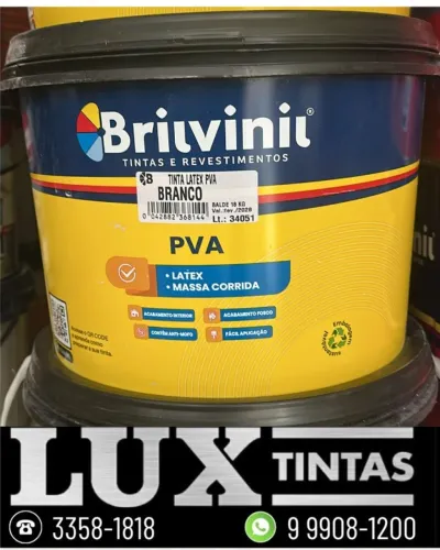 Tinta BRILVINIL Branca balde 16lts