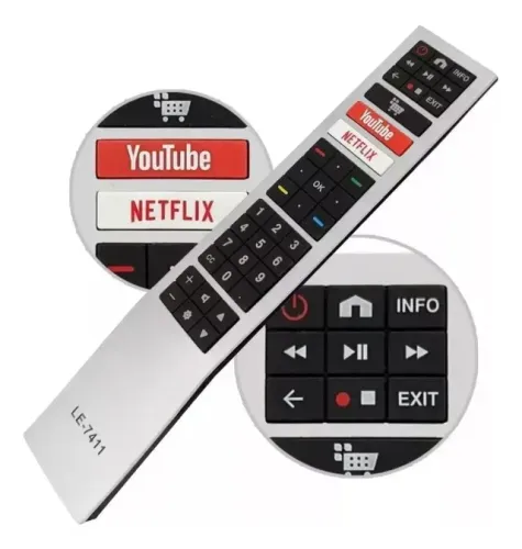 Controle Remoto Compatível Tv Aoc Smart Led Netflix Youtube