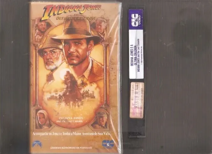 VHS INDIANA JONES A ÚLTIMA CRUZADA - ORIGINAL - HARRISON FORD - 1ºEDIÇÃO