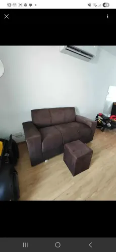 Sofá 3 lugares+ Puff (PROMOÇÃO ENQUANTO DURAR O ESTOQUE)