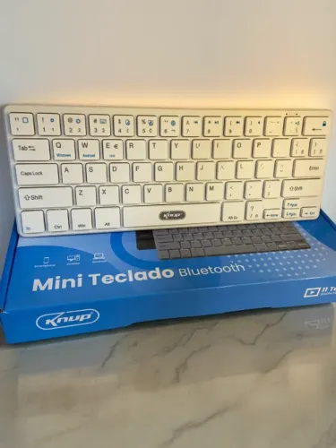 Mini teclado knup bluetooth Branco an19