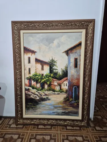 Quadro pintado a mão (Sou de Santos)